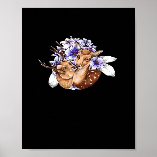 Oh Deer Clean Minimal Style  Poster (Voorkant)