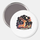 Oh Deer Contemporary Graphic Vibe Magneet (Voorkant / Achterkant)