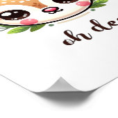 Oh Deer Cute Deer Minimal Design Poster (Hoek)