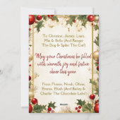 Oh Deer Cute Reindeer Carte de Noël (Dos)