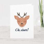 Oh Deer Deer Love Save The DeeFolded Greeting Card Kaart (Voorkant)