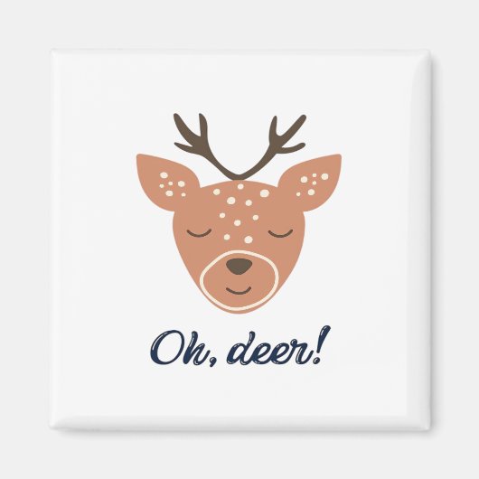 Oh Deer Deer Love Save The Deer Creative Design  Magneet (Voorkant)