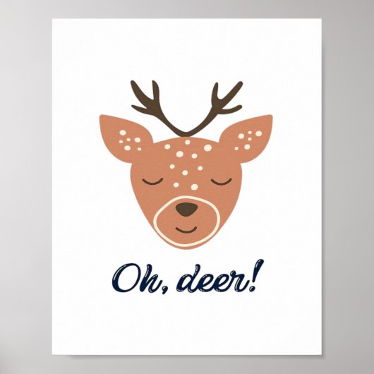 Oh Deer Deer Love Save The Deer Creative Design Poster (Voorkant)