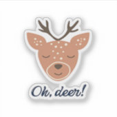 Oh Deer Deer Love Save The Deer Creative Design  Sticker (Voorkant)