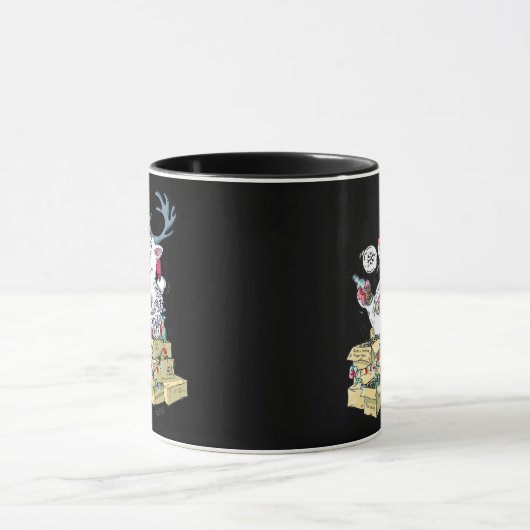 Oh Deer Drunk Reindeer Celebrating Christmas Festi Mok (Midden)