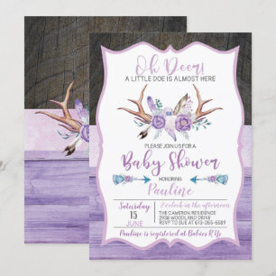 Oh Deer een kleine Doe bijna hier Baby shower Save The Date