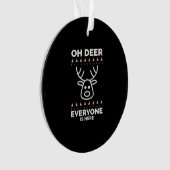 Oh Deer Everyone Is Here Modern Style Ornament (voorkant)