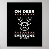 Oh Deer Everyone Is Here Modern Style Poster (Voorkant)