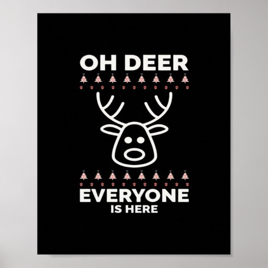 Oh Deer Everyone Is Here Modern Style Poster (Voorkant)