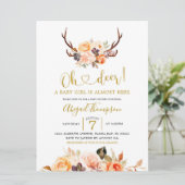 Oh Deer Fall Baby shower Invitation (Debout devant)
