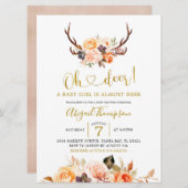 Oh Deer Fall Baby shower Invitation (Devant / Derrière)