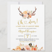 Oh Deer Fall Baby shower Invitation (Devant)