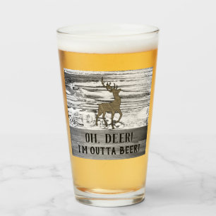 Oh Deer Funny Beer Quote Rustieke Man Grot Glas