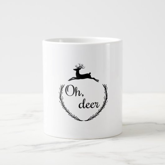 Oh Deer Funny Style Design Extra Grote Beker (Voorkant)