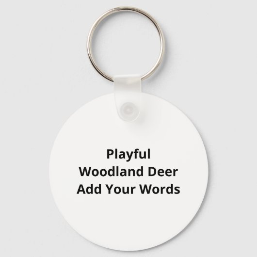 Oh Deer Funny Style Design Sleutelhanger (Achterkant)