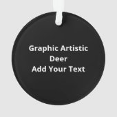 Oh Deer Graphic Artistic Design Acrylic Ornament (dos)