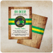 Oh Deer Green Tractor Baby shower Invitation