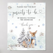 Oh Deer Help de drukke ouders adres een envelop Poster (Voorkant)