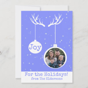 Oh Deer, het is een kerstflat fotokaart Bedankkaart
