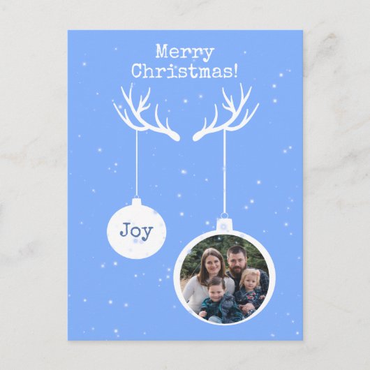 Oh Deer, het is kerstfeest Briefkaart. Uitnodiging Briefkaart (Voorkant)