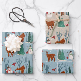 Oh Deer Holiday Wrap (3 vellen) Inpakpapier Vel