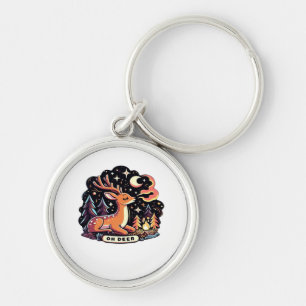 Oh Deer Huidige Grafische Stijl Sleutelhanger