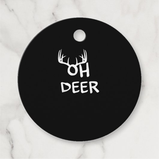 Oh Deer Hunter Rustic Outdoor Design Bedankjes Labels (Voorkant)