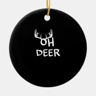 Oh Deer Hunter Rustic Outdoor Design Keramisch Ornament
