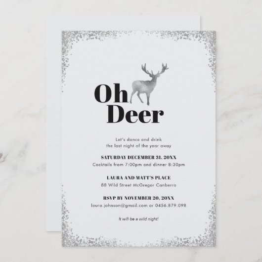 Oh Deer Invitation (Devant / Derrière)