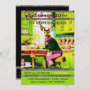 Oh Deer Invitation annuelle de Noël