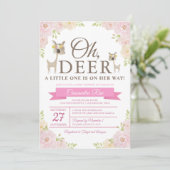Oh Deer ! Invitation baby shower (Debout devant)