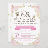 Oh Deer ! Invitation baby shower (Devant / Derrière)