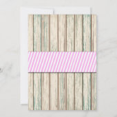 Oh Deer ! Invitation Rustique Baby shower fille (Dos)