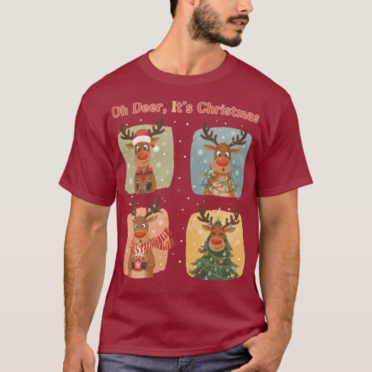 Oh Deer It’s Christmas Funny Design T-shirt (Voorkant)