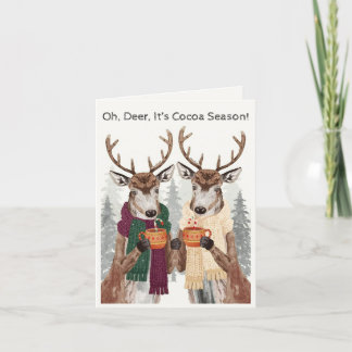 Oh Deer It’s Cocoa Season Carte de vacances