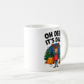 Oh Deer It’s Dad Fête Humour artisanal Café Mug (Devant droit)