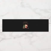 Oh Deer Its Christmas Modern Aesthetic Style Waterfles Etiket (Enkel label)