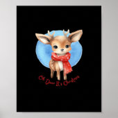 Oh Deer Its Christmas Retro Classic Design Poster (Voorkant)