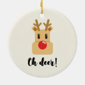 Oh Deer Kerst Keramisch Ornament (Achterkant)