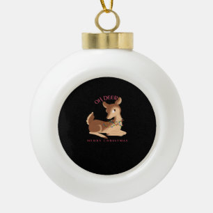 Oh Deer Kerst Moderne Ontwerp Keramische Bal Ornament