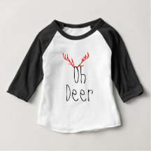 Oh Deer Kerstmis baby Raglan T-shirt