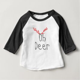 Oh Deer Kerstmis baby Raglan T-shirt