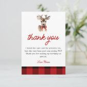 Oh Deer Kerstmis Herten Verjaardag Dank u kaart (Staand voorkant)