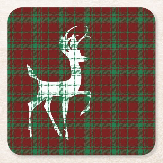 Oh Deer! Kerstmis Vierkante Kartonnen Onderzetter (Voorkant)