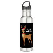Oh Deer - kerstrender Waterfles (Voorkant)