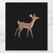 Oh Deer Me Whimsical Creative Design Wijn Etiket (Enkel label)