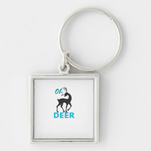 Oh Deer Minimaal Design Sleutelhanger