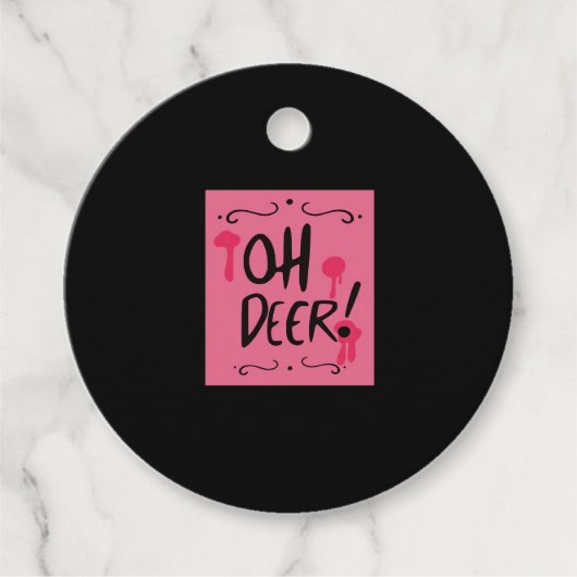 Oh Deer Minimal Aesthetic Bedankjes Labels (Voorkant)