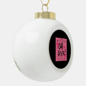Oh Deer Minimal Aesthetic  Keramische Bal Ornament (Links)