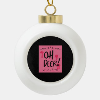 Oh Deer Minimal Aesthetic Keramische Bal Ornament